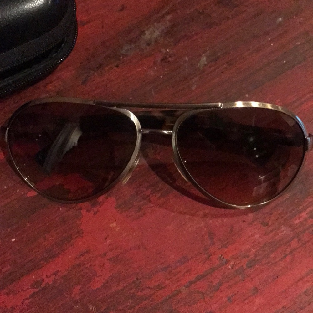 DKNY large Gold aviators